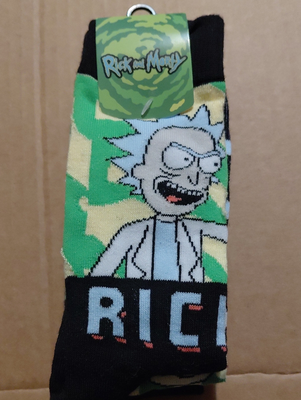 Rick & Morty Socks 3 Pairs Unworn Mens Crew Unopened Fits Shoe 8 To 12 Authentic